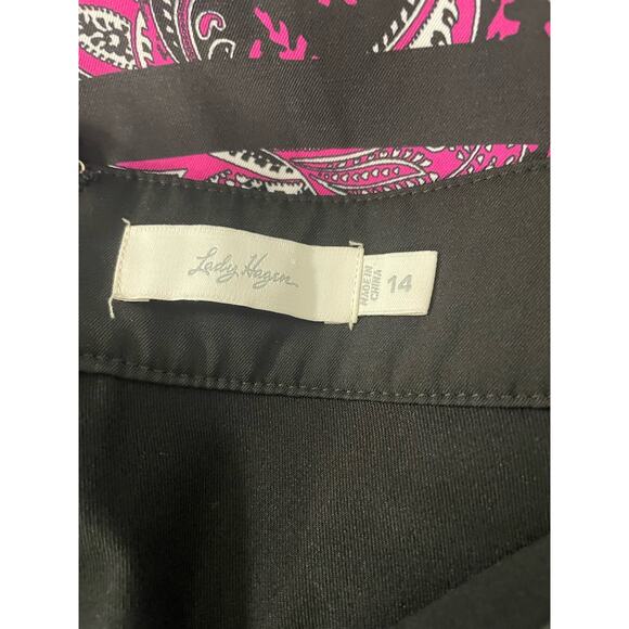 Lady Hagen activewear Golf Skort Black/Pink/White w/pockets women's size 14 - Picture 6 of 7